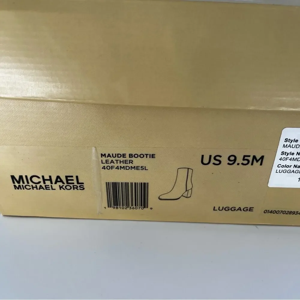 MICHAEL Michael Kors Maude Block Heel booties luggage brown - 9.5